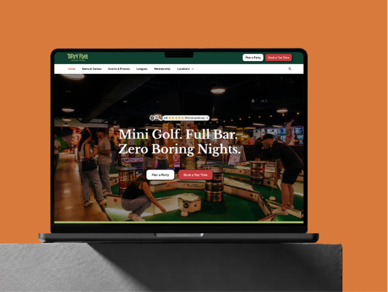 Tipsy Putt website design