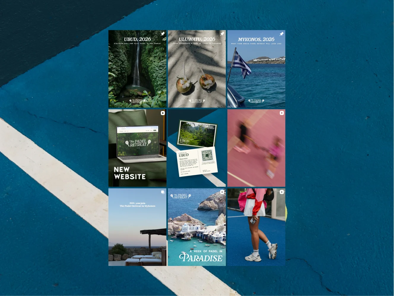 The Padel Retreat social media design