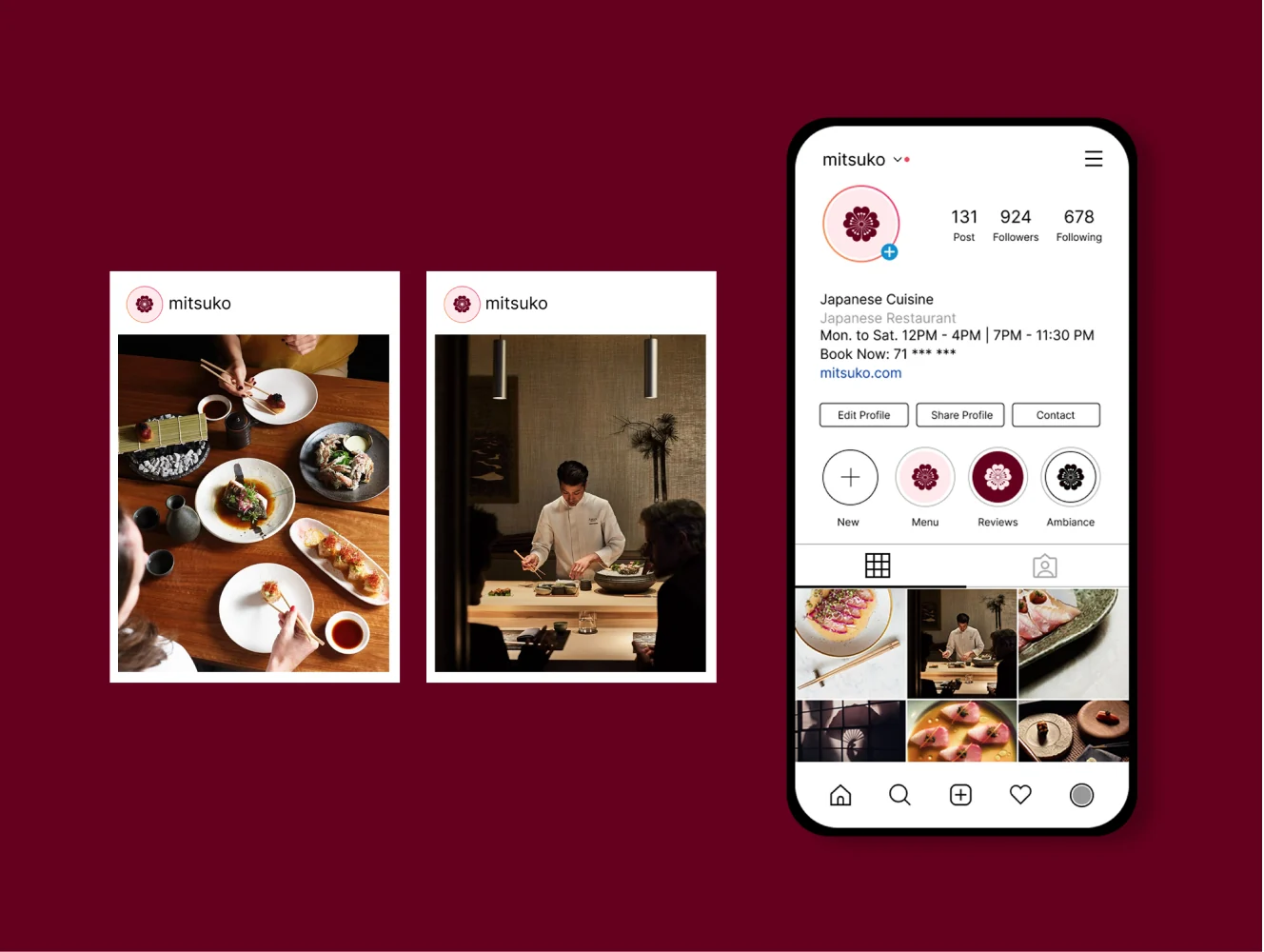 Mitsuko social media design