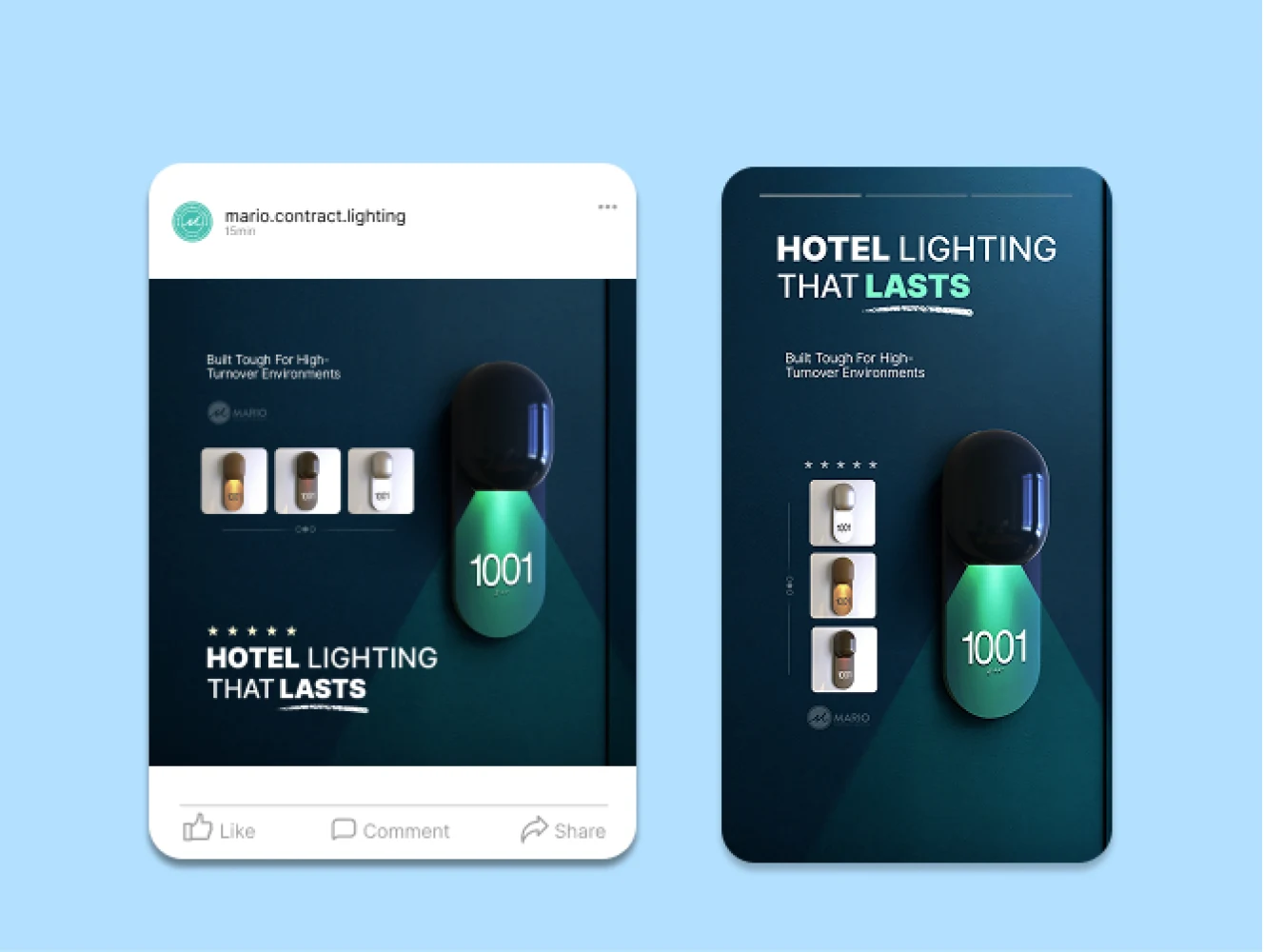 Mario Contract Lighting Instagram ad design