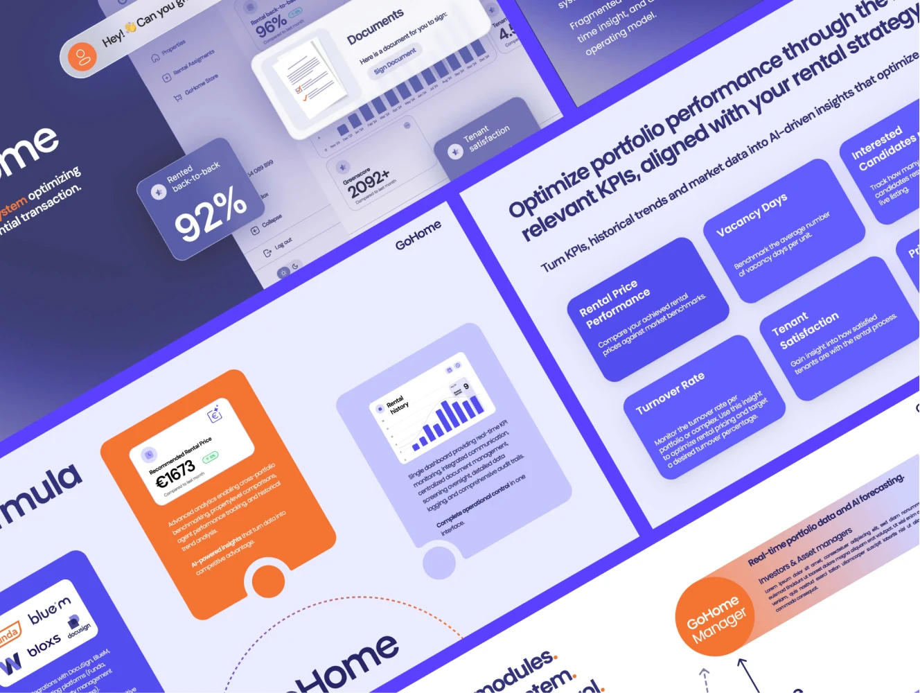 Spreads from the GoHome presentation deck