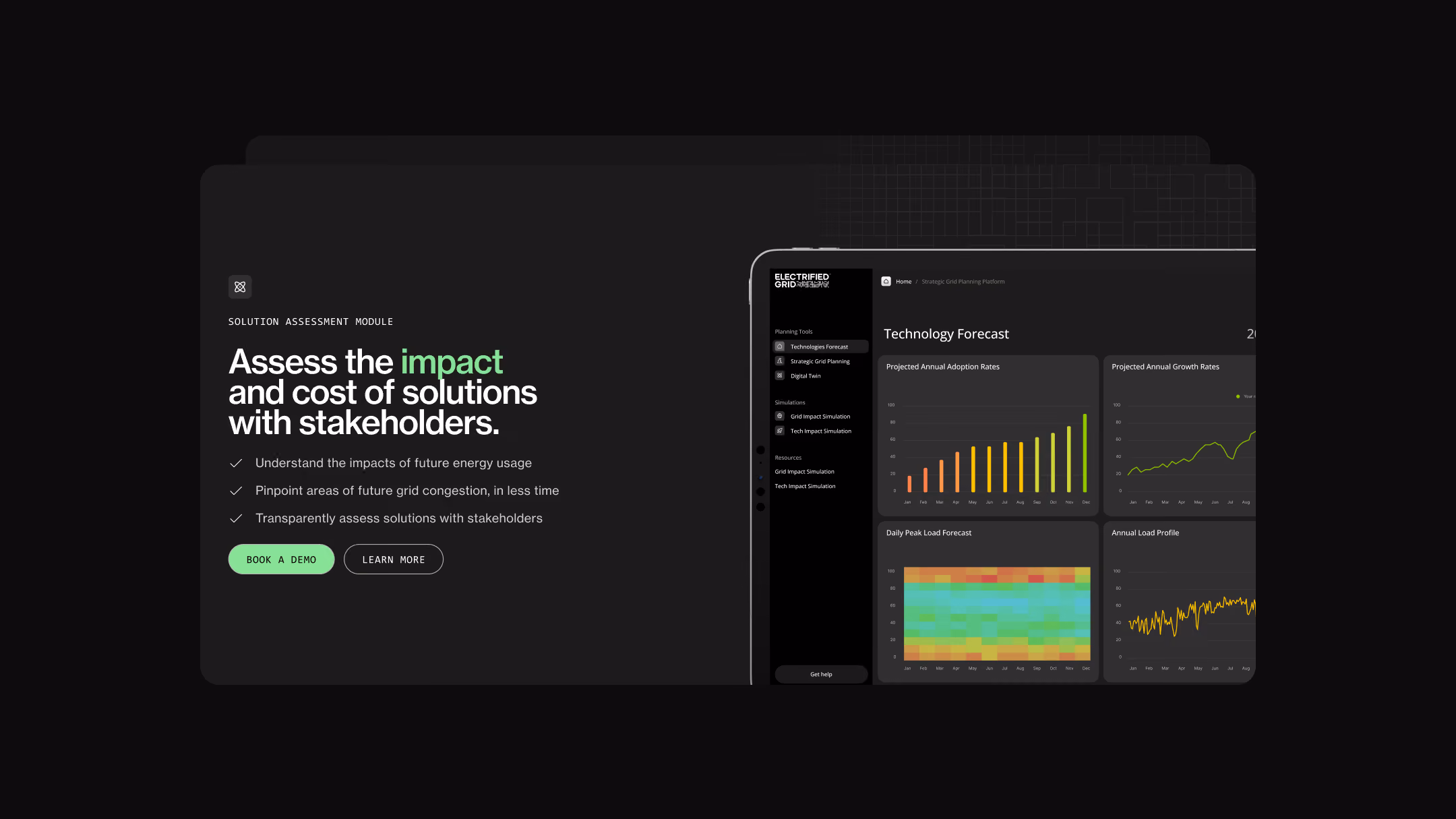 Electrified Grid dashboard