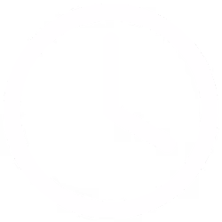 White icon of two crossed swords on a black background.