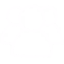 Icon of seven simplified human figures arranged in a cluster representing a group or team.