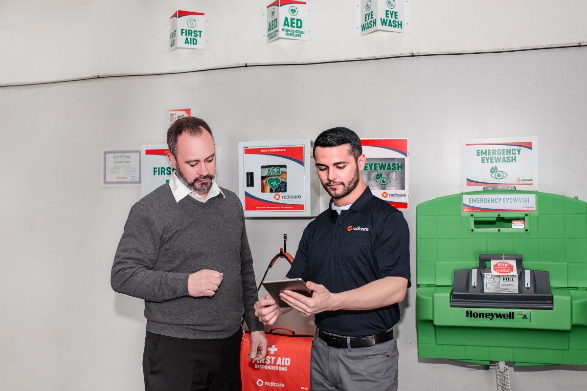 A workplace equipped and ready to respond to a first aid emergency