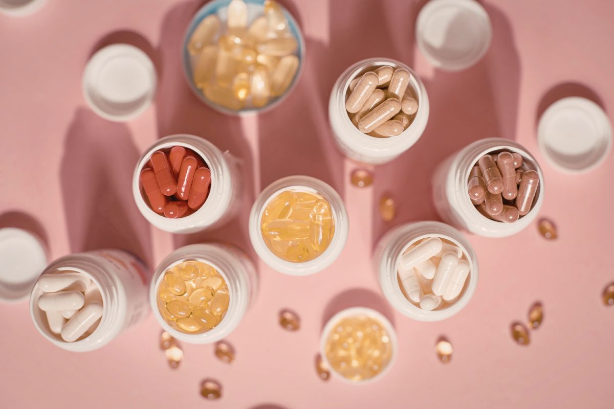 An image of pill bottles