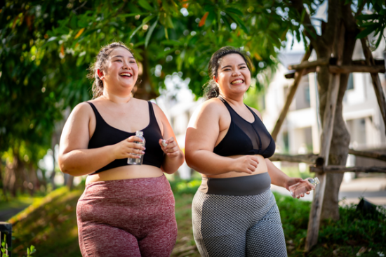 Two women out for a run