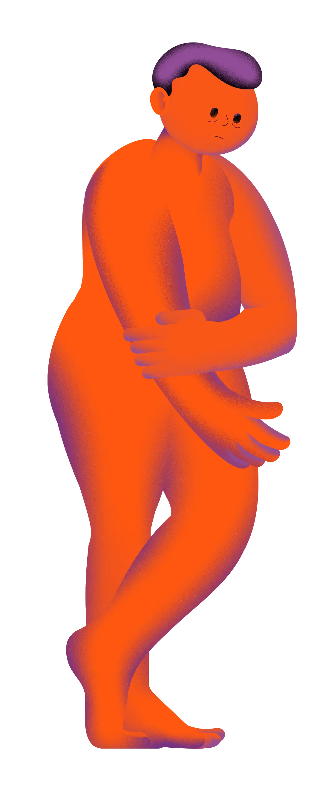 Illustration of a man looking worried.