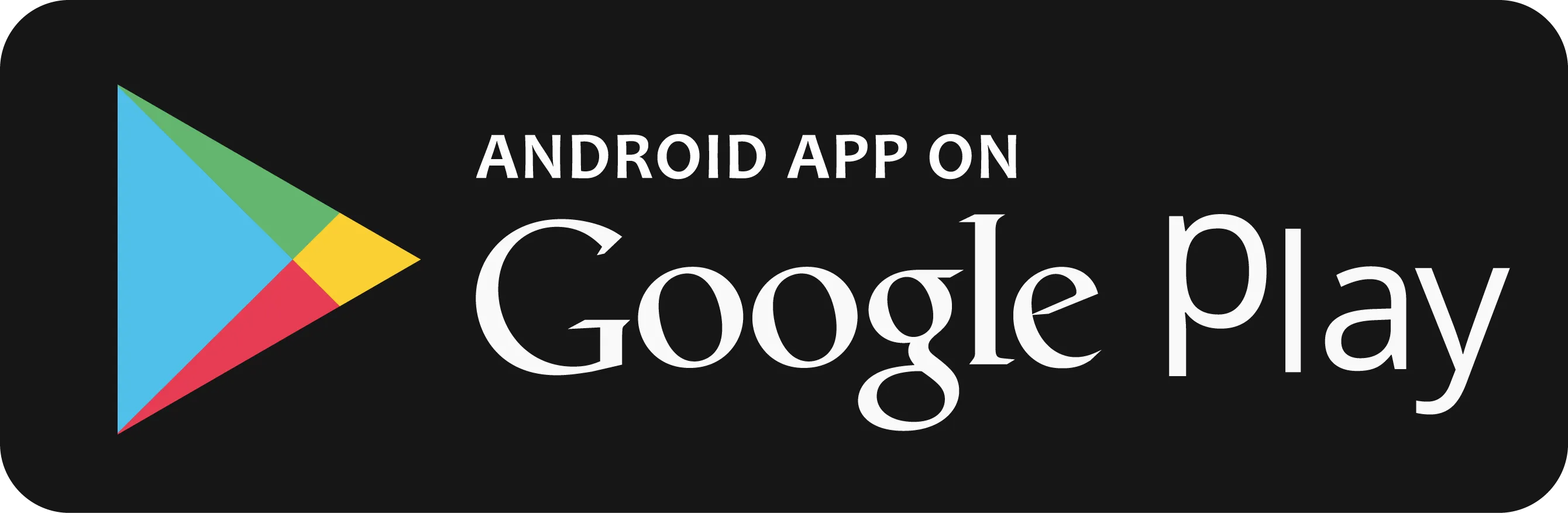 Android app available on Google Play store with the Google Play triangle logo on a black background.