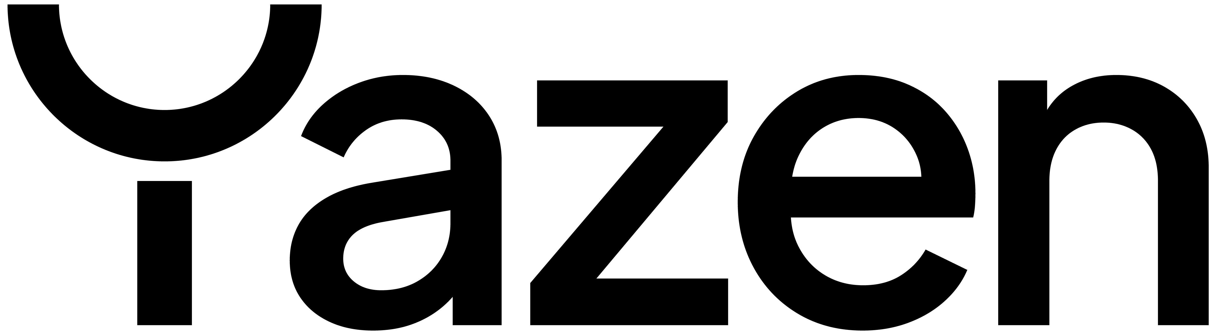 Logo with stylized letter Y followed by the text 'azen'.