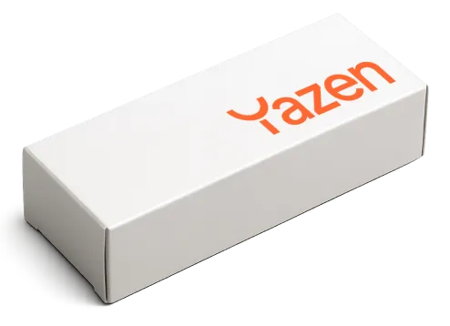 White rectangular box with the brand name 'Yazen' in orange text on the top.