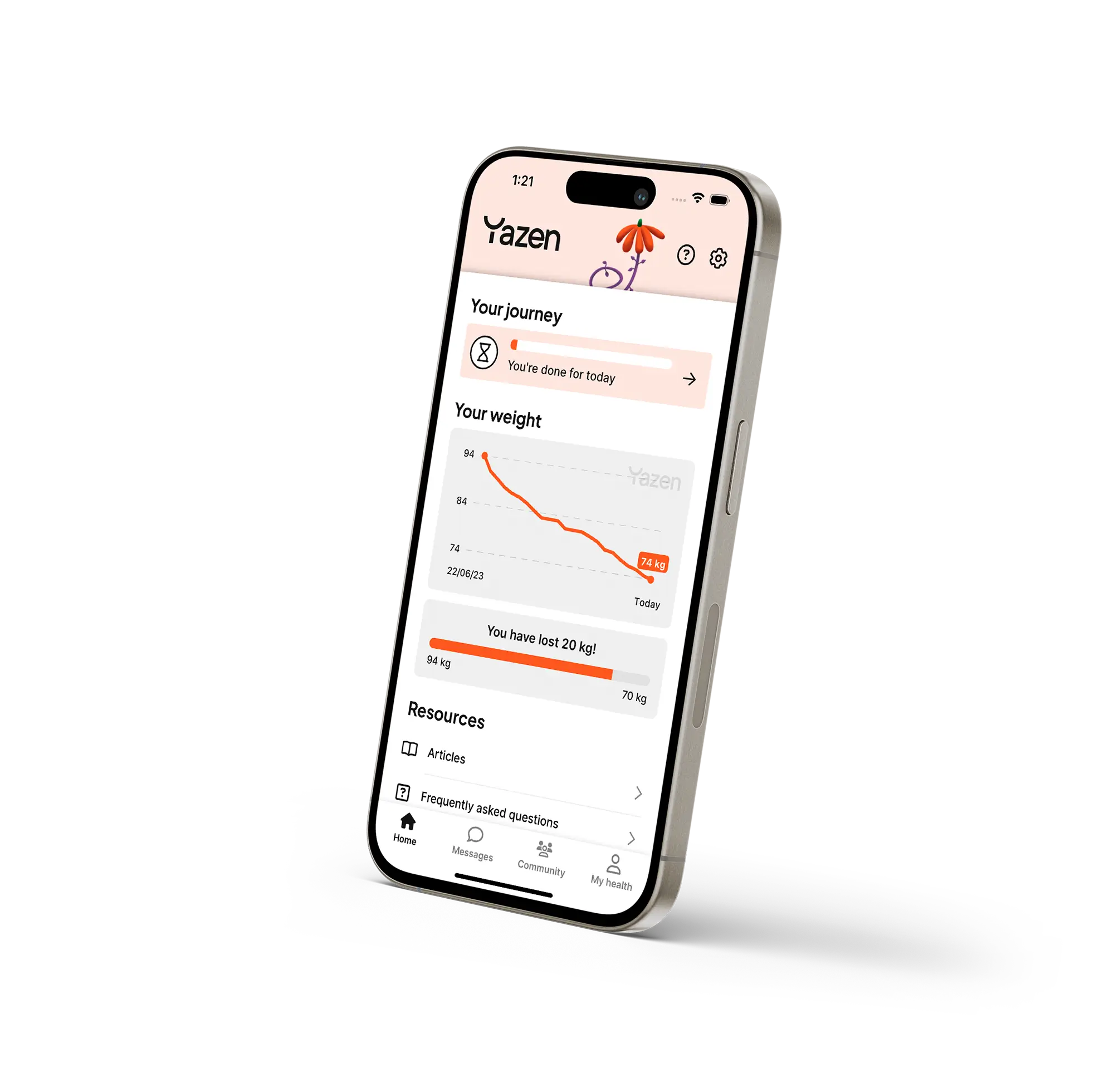 Phone with Yazen UI