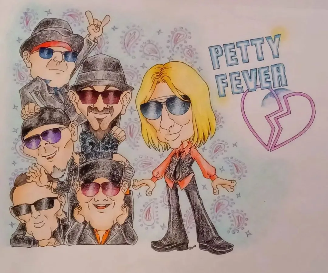 Caricature poster of the Petty Fever tribute band