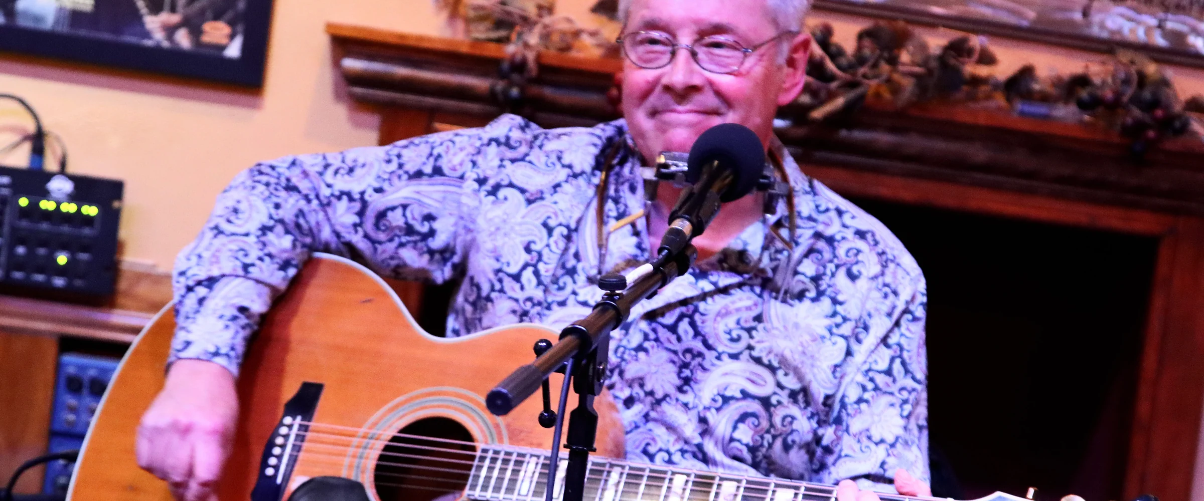 Deni Herrmann performing live in the tasting room at 14 Acres Vineyard & Winery