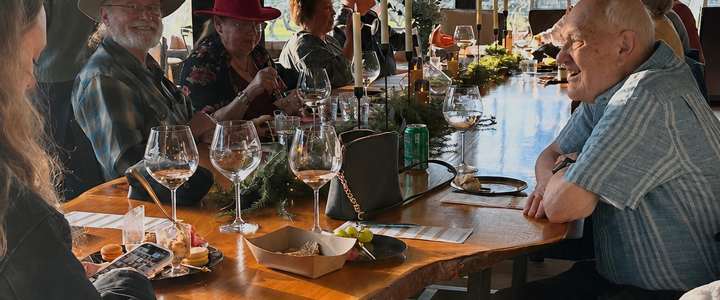Wine Club members collecting their wines in the tasting room at 14 Acres Vineyard & Winery