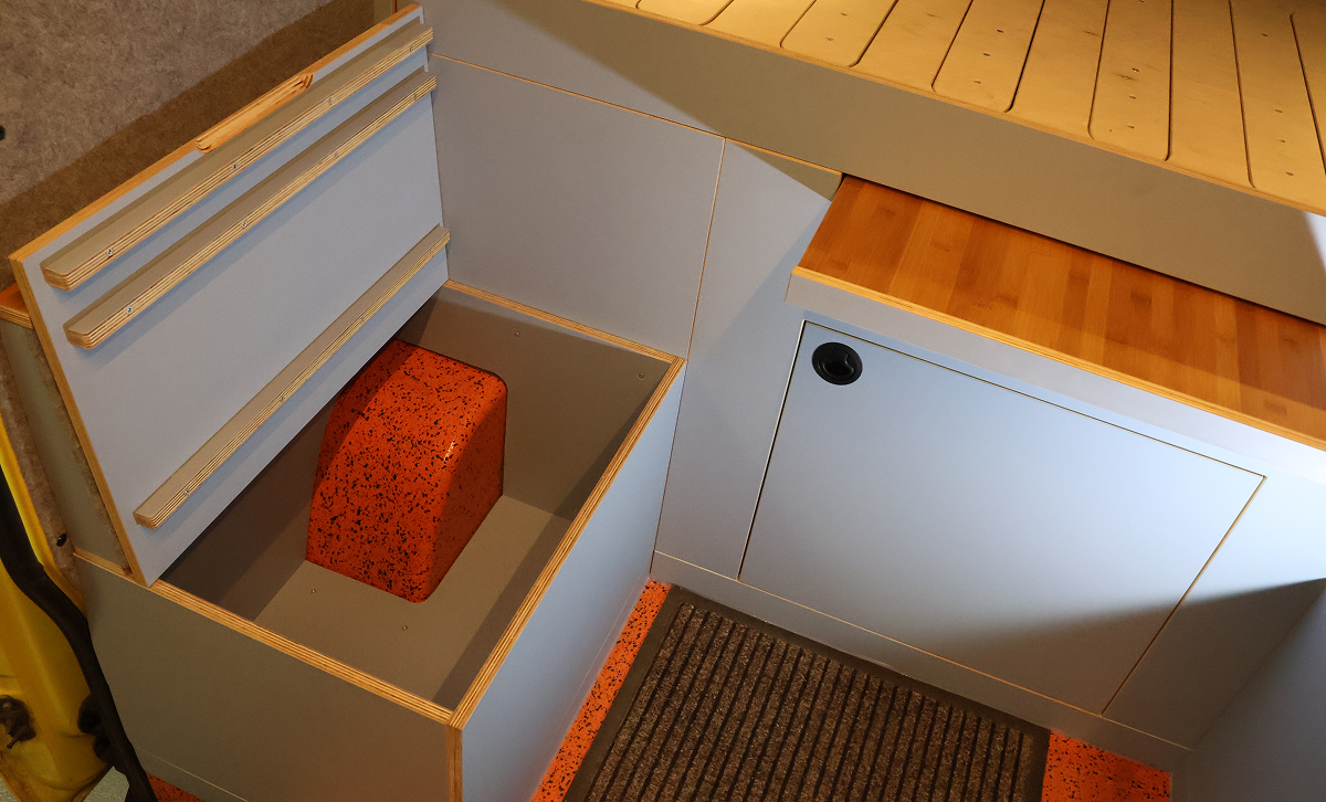 Detailansicht eines Camper-Ausbaus