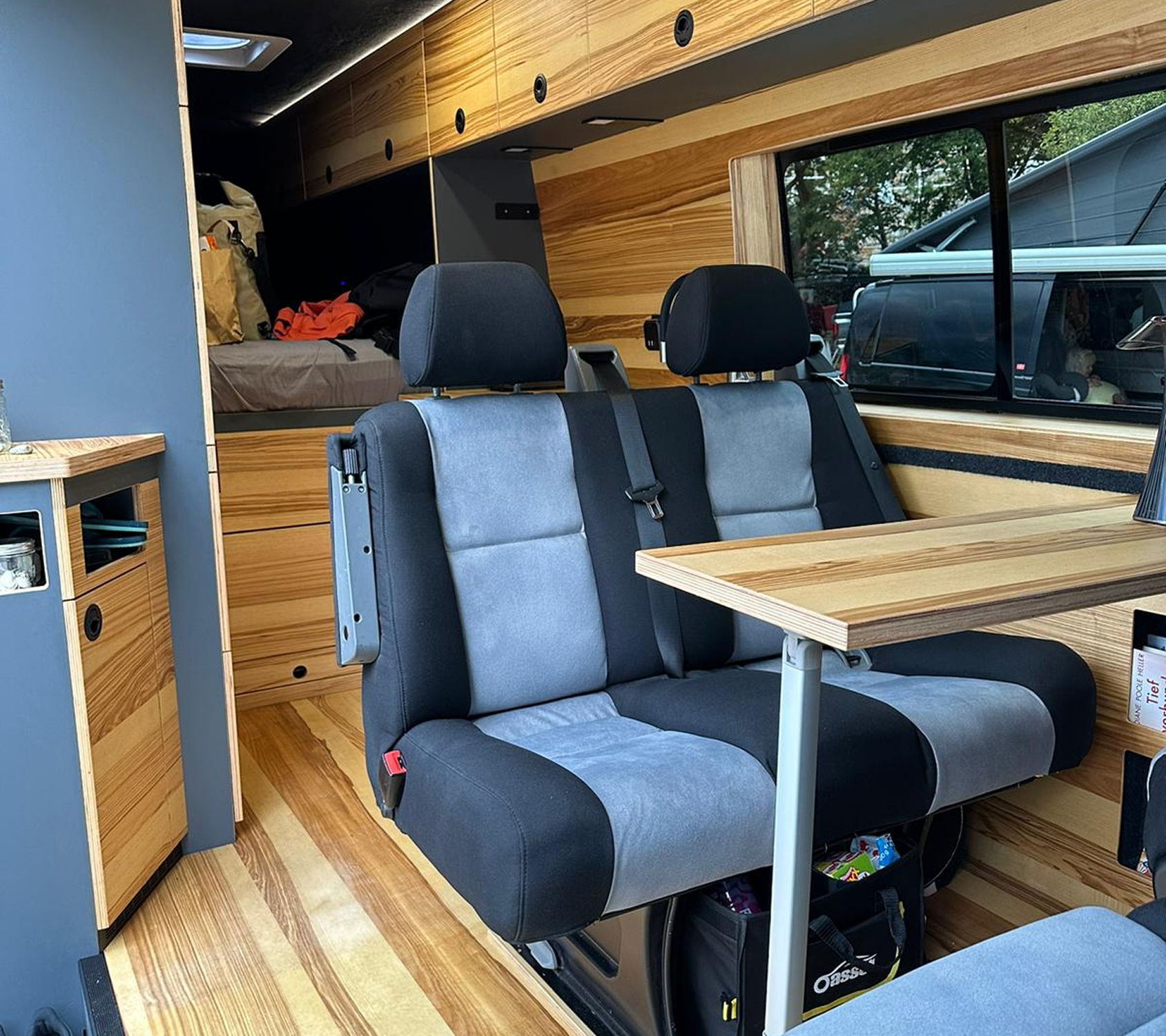 Camper-Schlafbereich im Bau