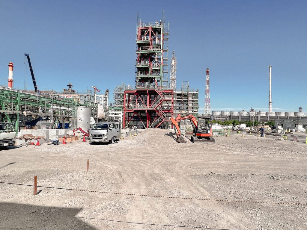 Site preparation in Japan for Toyo Styrene's polystyrene chemical recycling facility powered by Agilyx technology