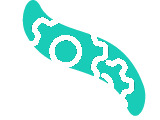 Teal gear icon representing technology or engineering