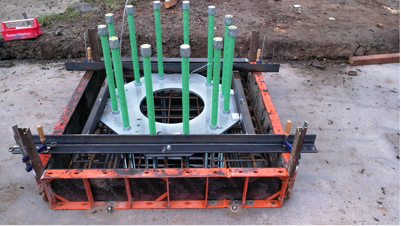 Stahlbauteil auf einer Industriebaustelle