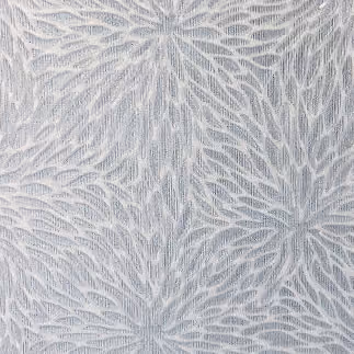 Light blue-gray textured tile with a radiating fern pattern