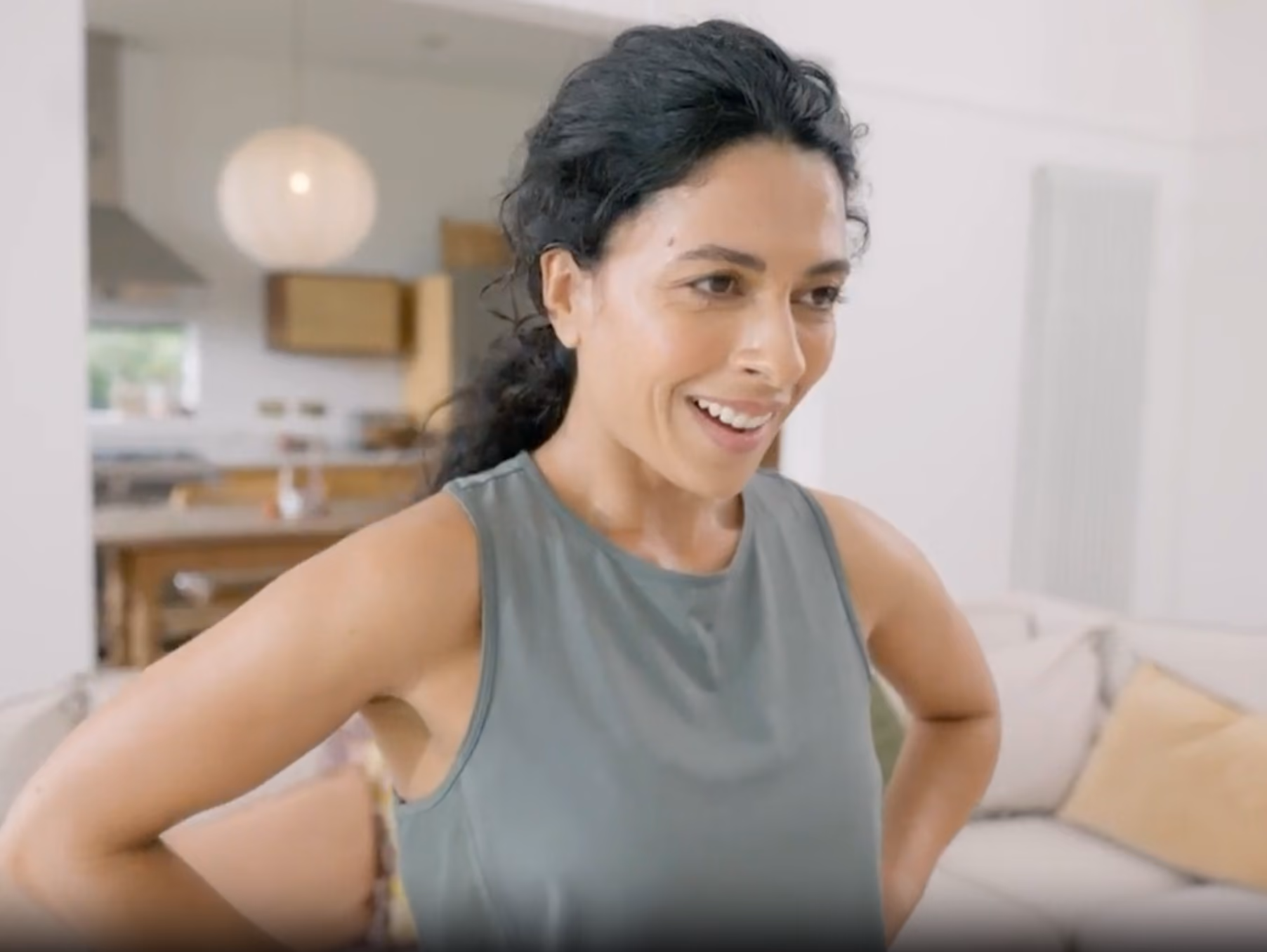 Woman working out with HERO app