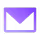 Purple envelope icon symbolizing email or message.
