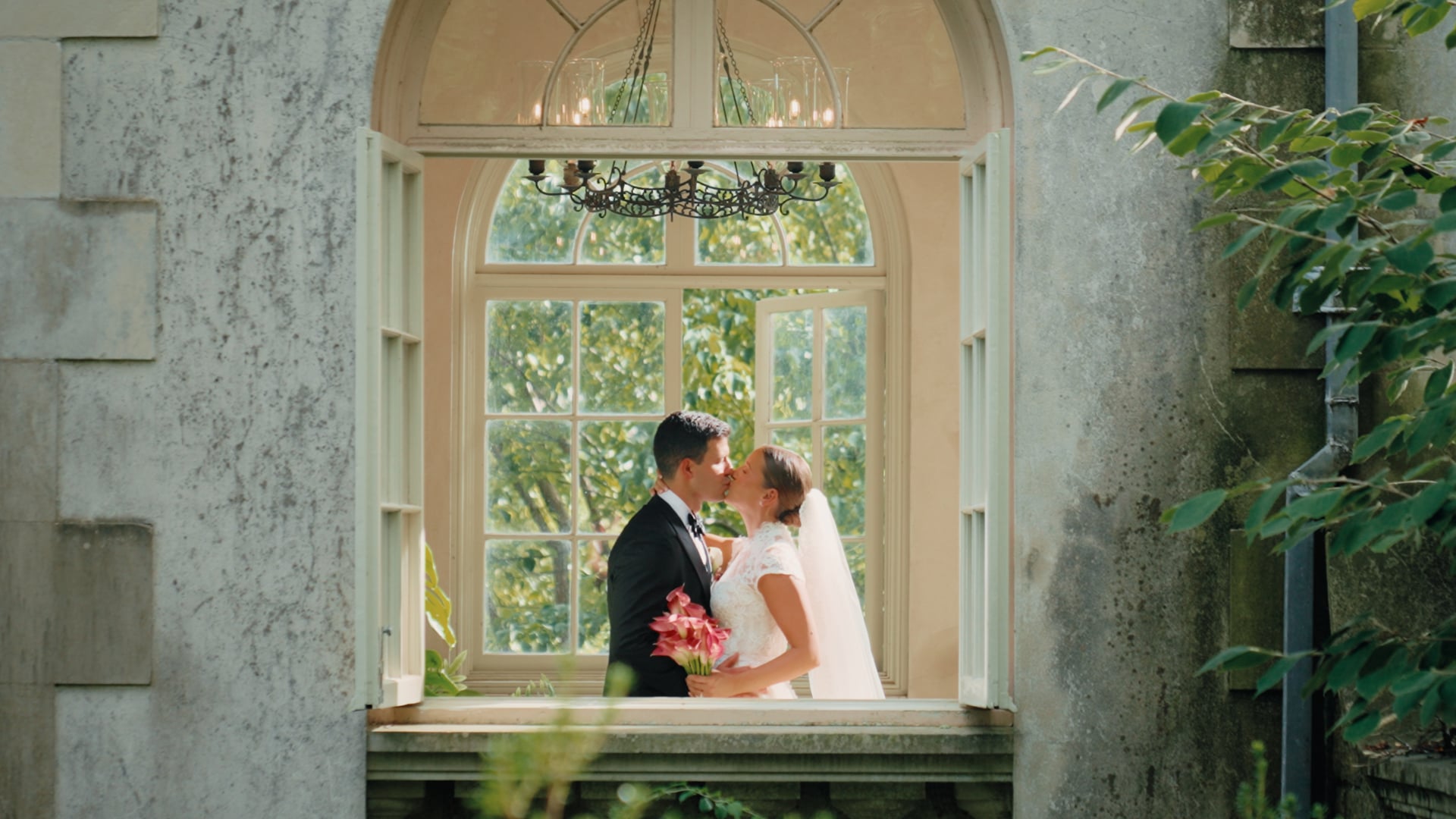 Taylor and Jake wedding film still