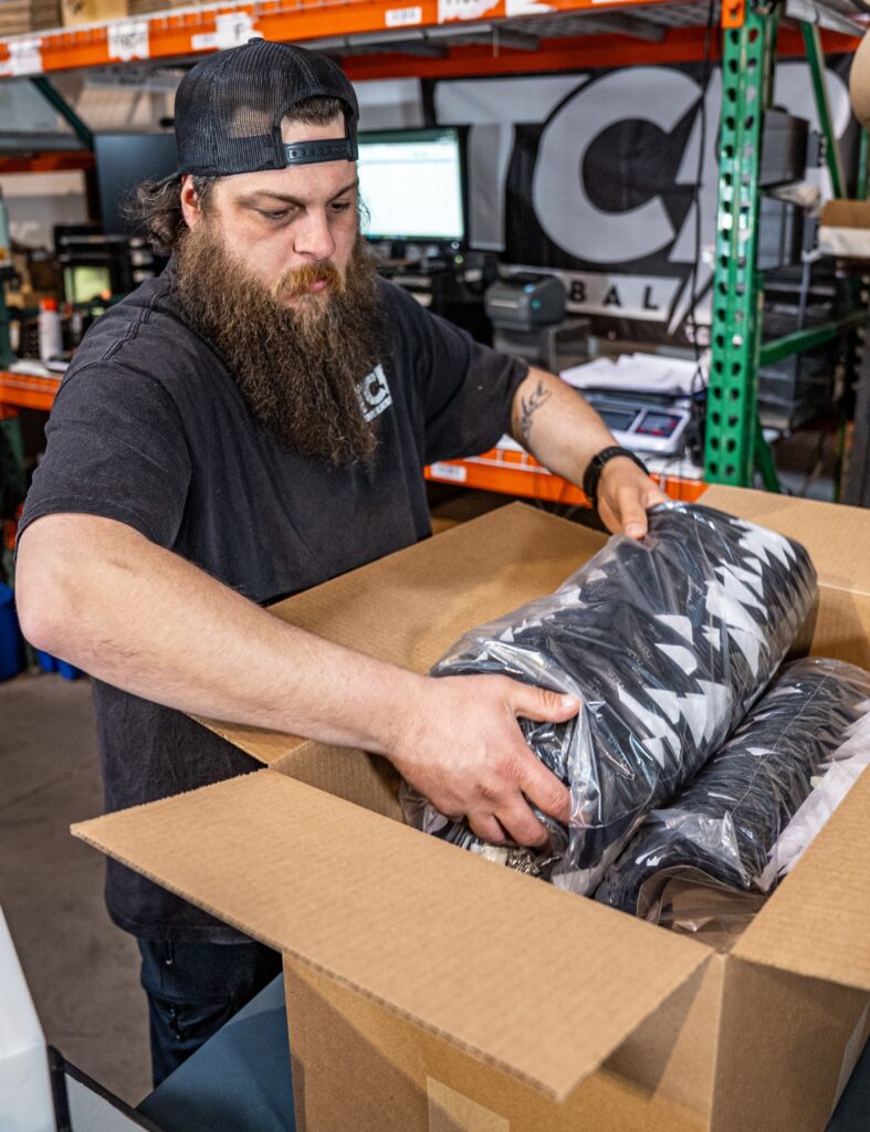 Trade show freight staged for delivery in Orlando