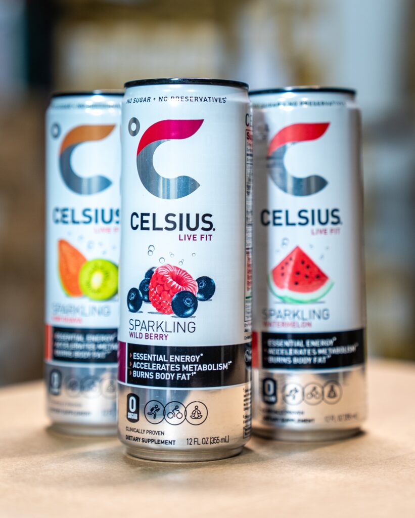 Beverage cases prepared for distribution to an Orlando trade show