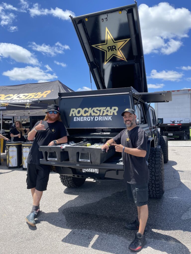 Rockstar Energy event activation supported by TCB logistics