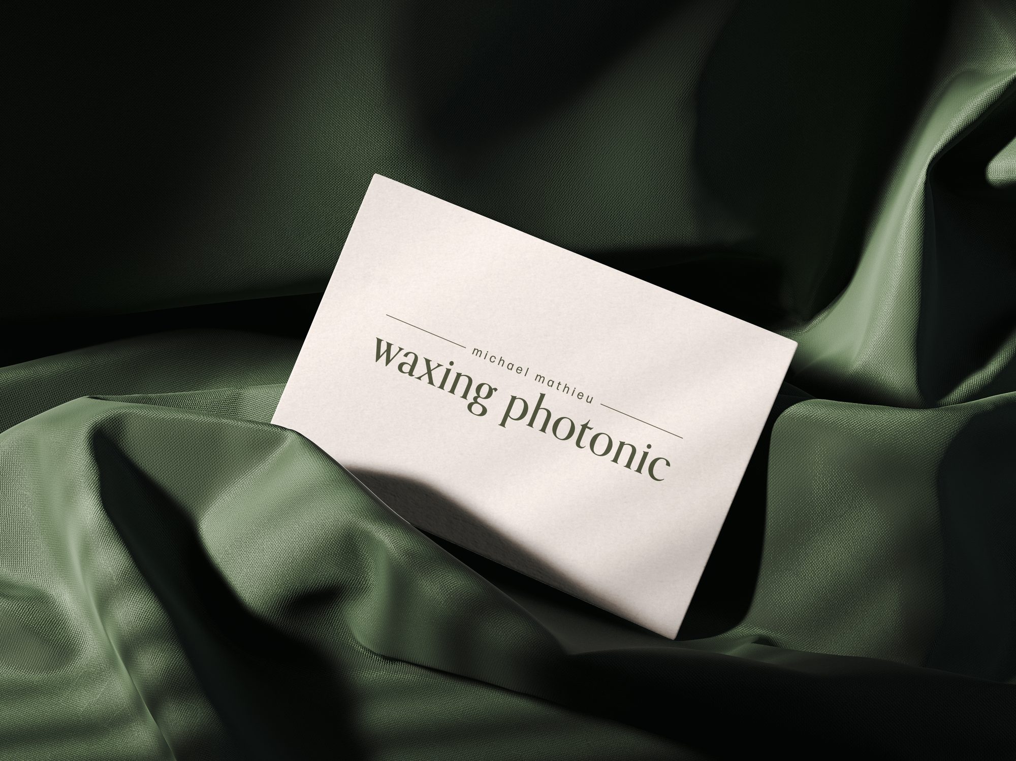 Waxing Photonic business card mockup
