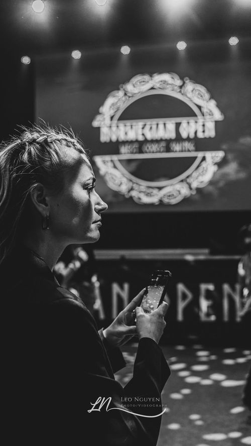 Ida Strand filming content at Norwegian Open WCS