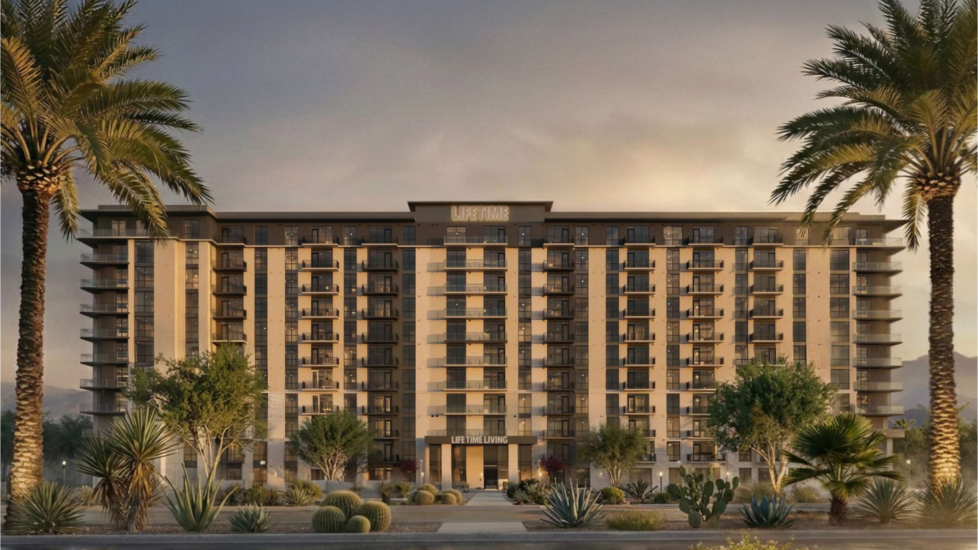Rendering of the Life Time Living residences at Paradise Valley