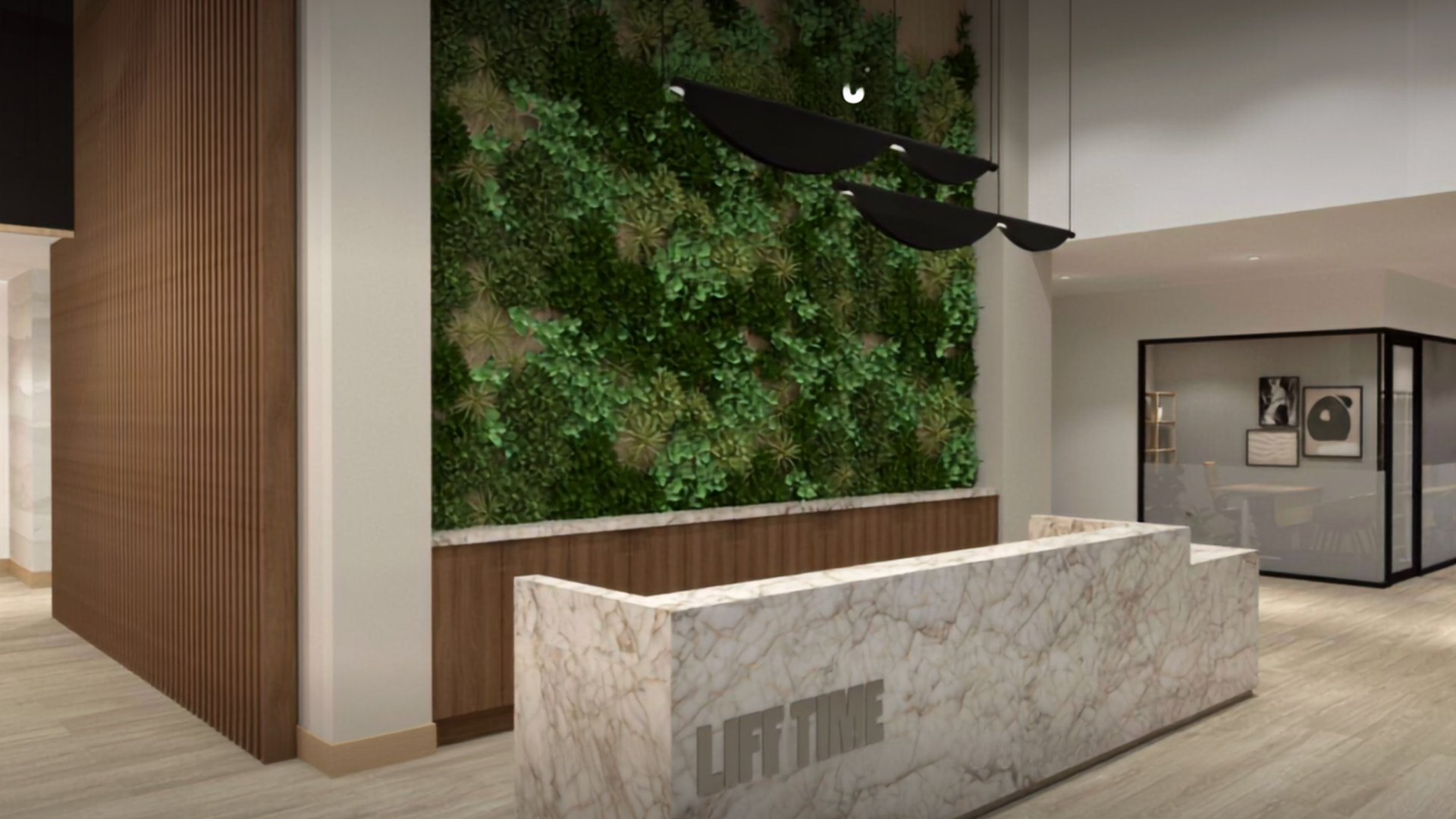 Interior amenity rendering at Life Time Living, Paradise Valley