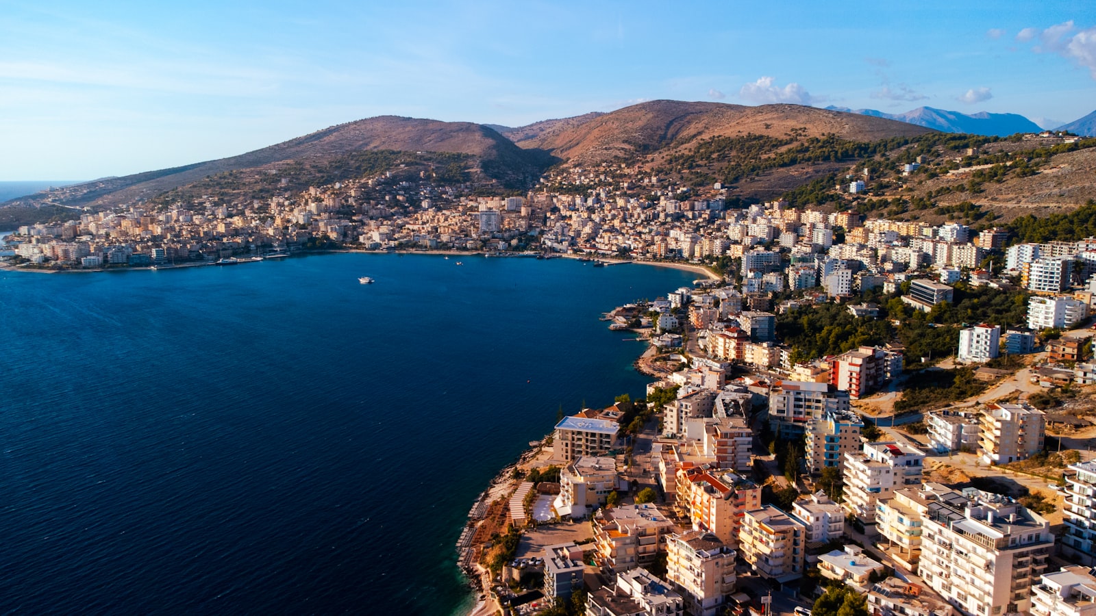 City of Sarandë next to the water
