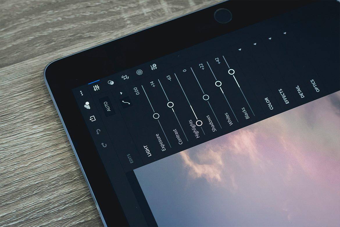 Adobe Lightroom photo editor