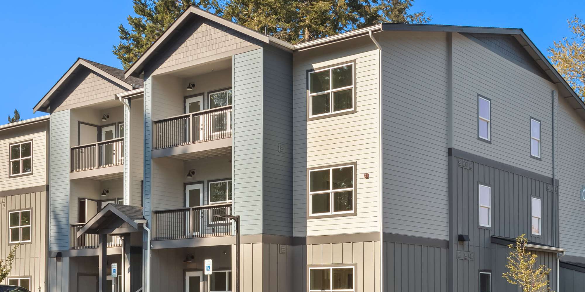 Exterior apartment building