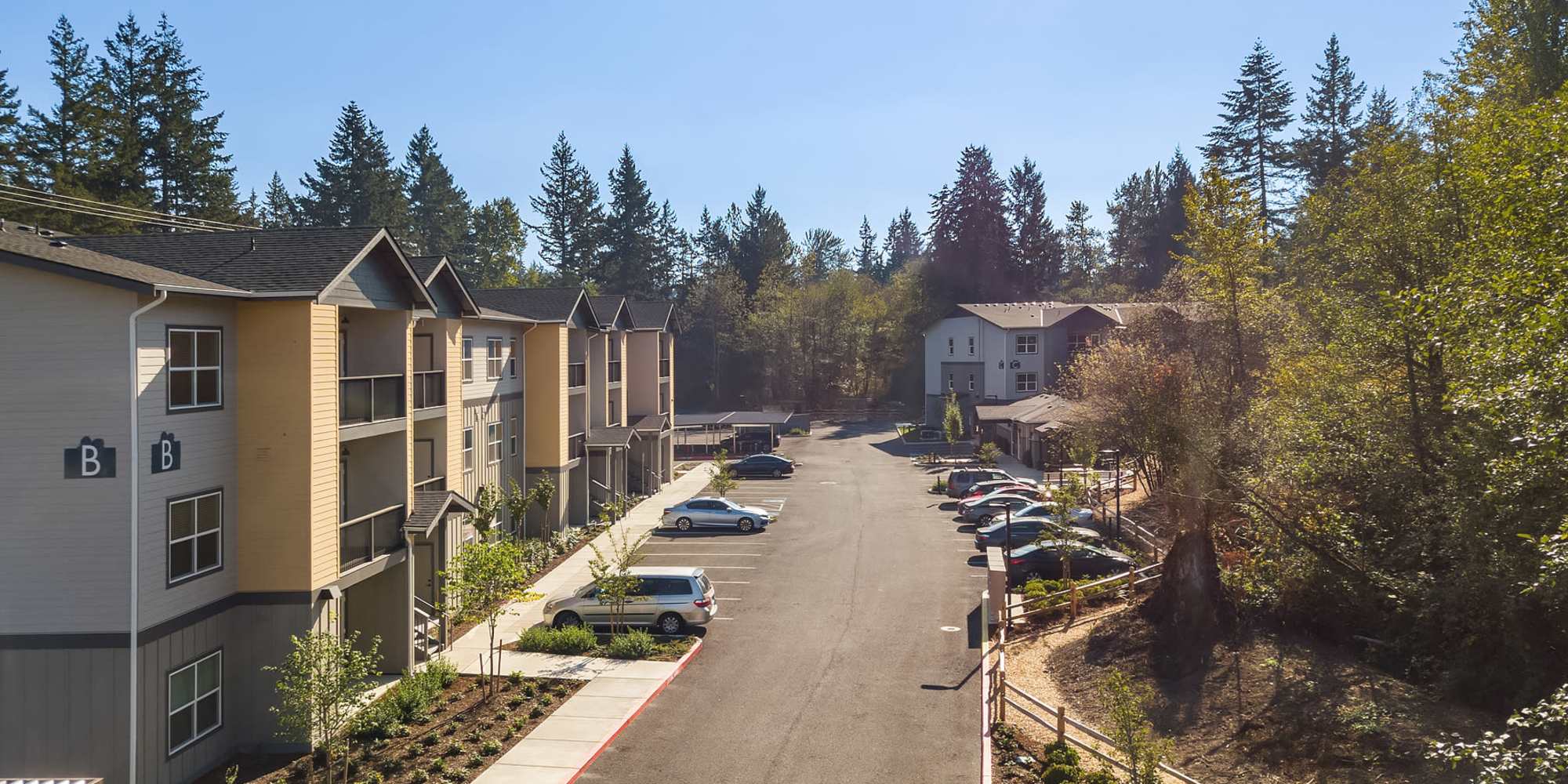 Exterior apartment building