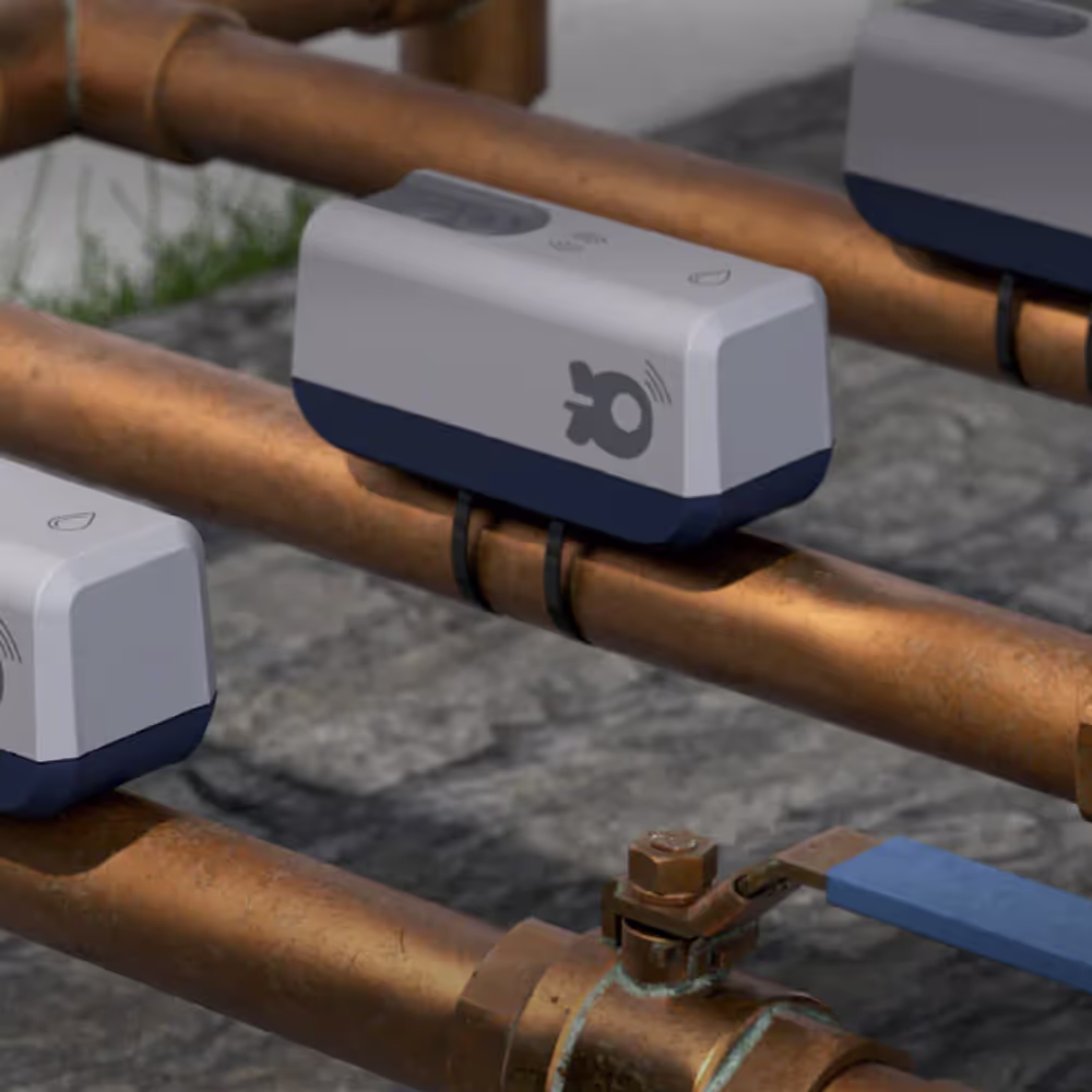 SimpleSUB meters installed on copper pipe