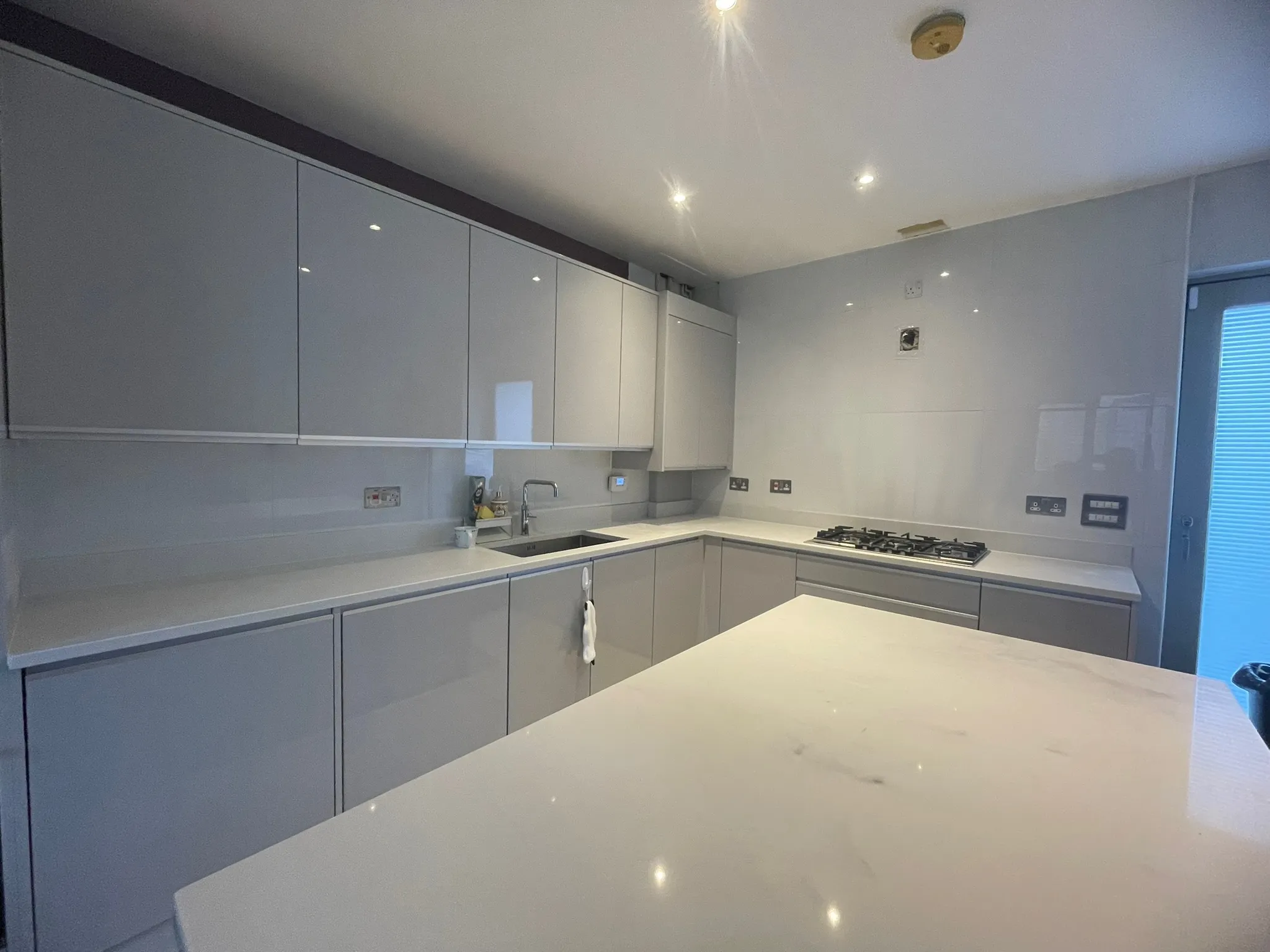 New white and grey kitchen