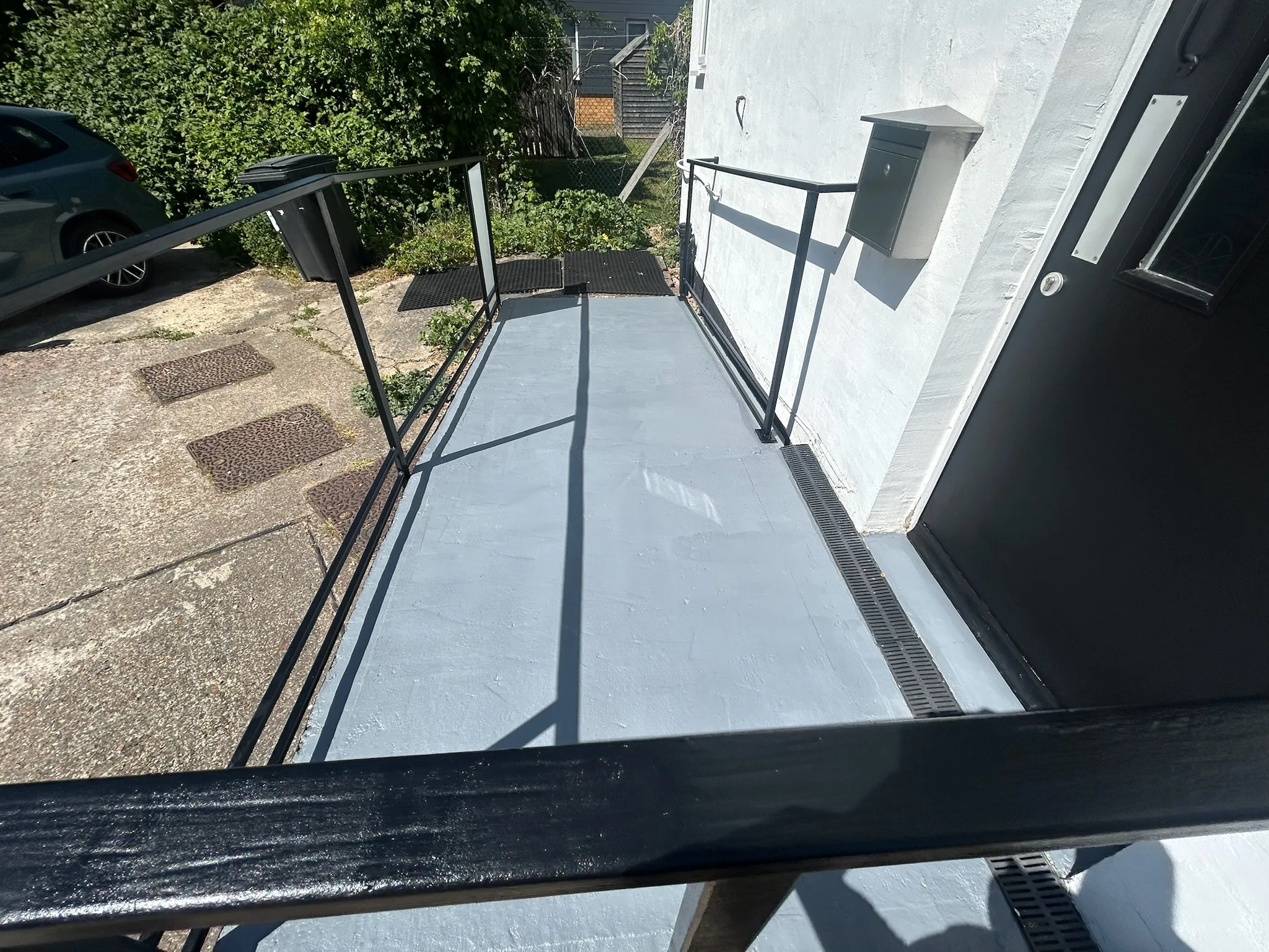 Newly painted rails