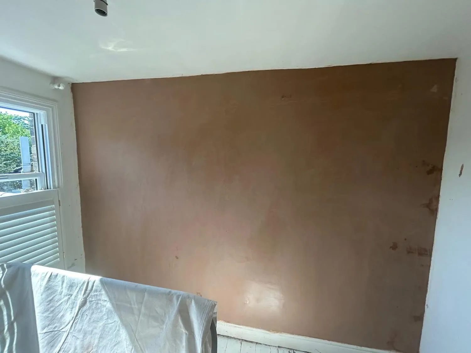 Plastering in a room