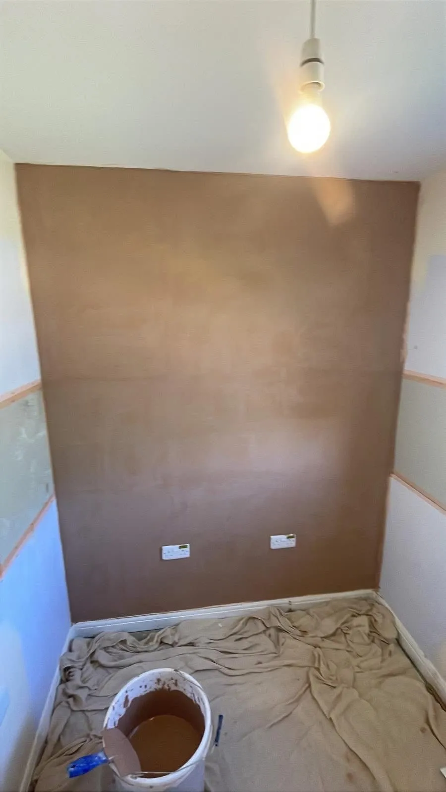 Plastering a wall