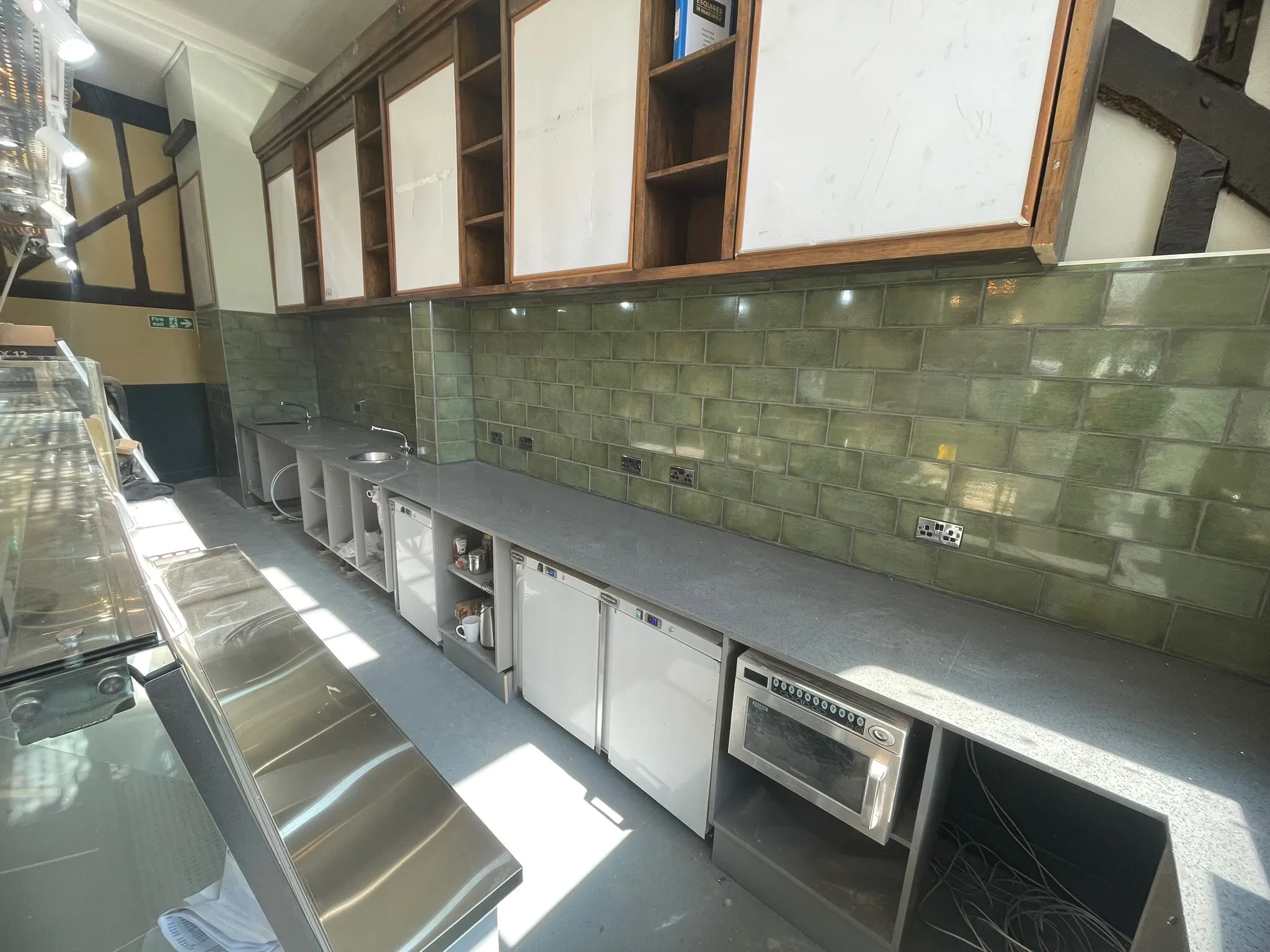 Green tiling in period property