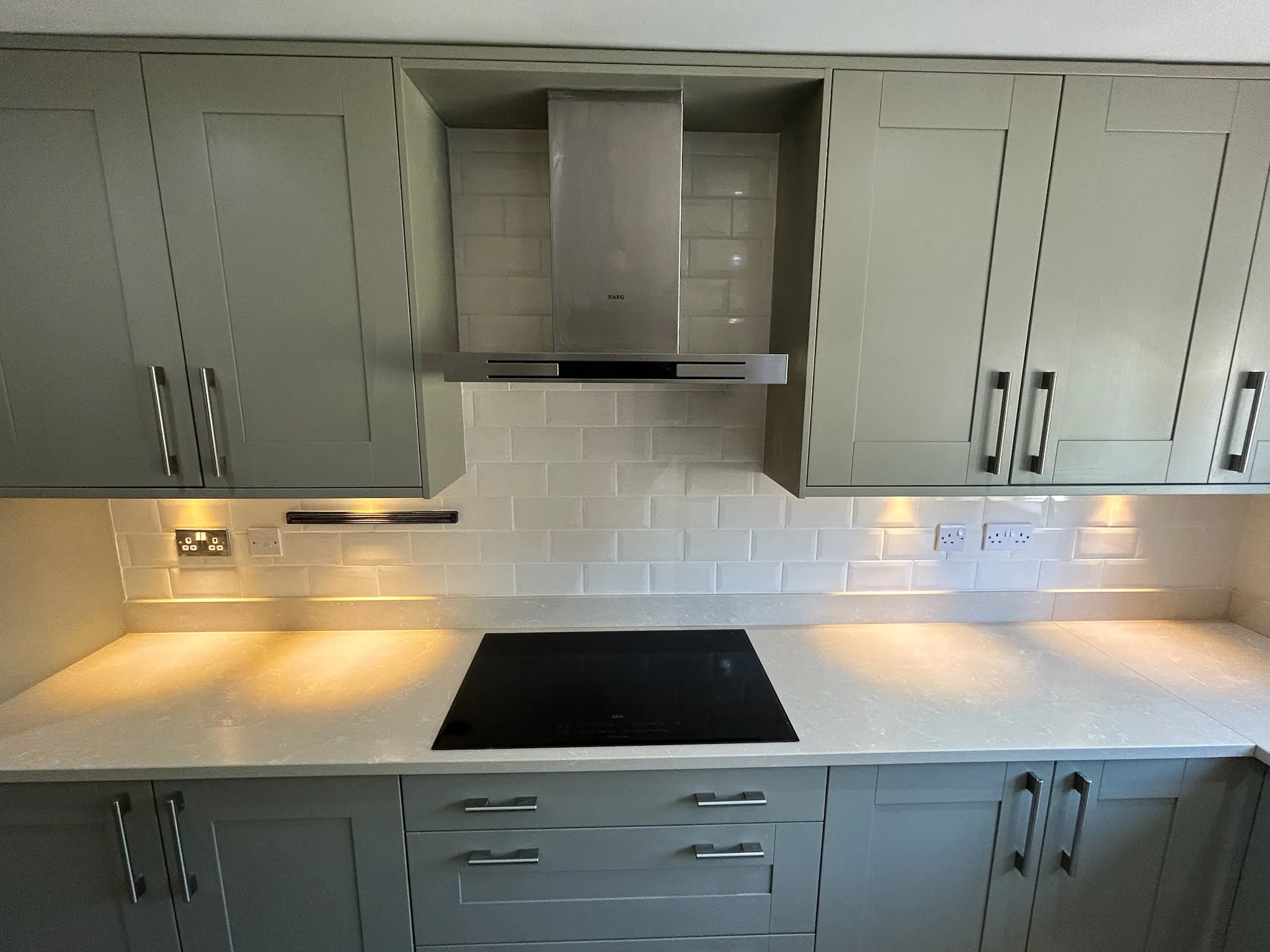 Green kitchen cupboards