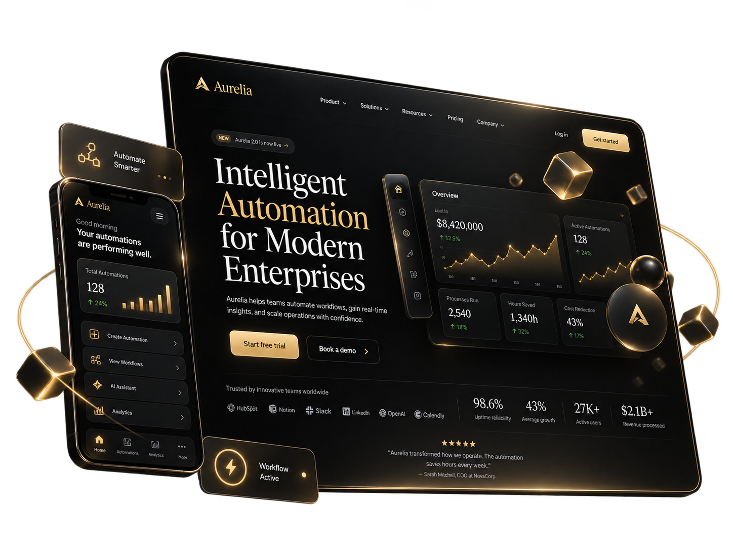 Aureon Intelligent Enterprise for Modern Teams
