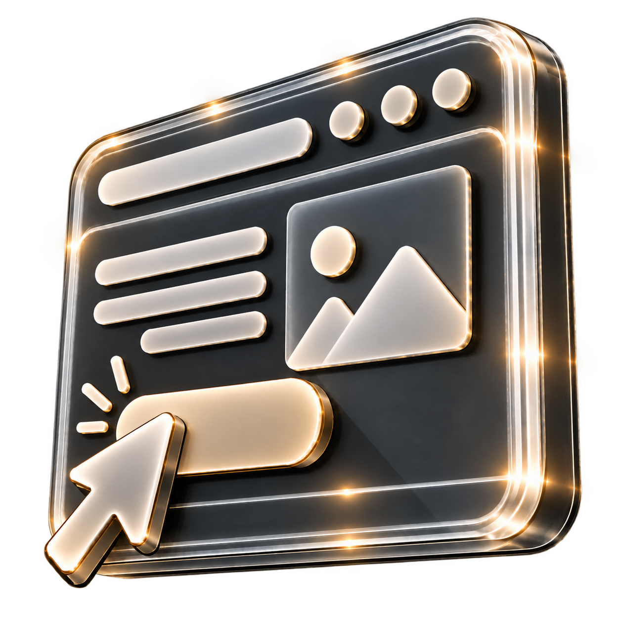 Landing Pages 3D Icon