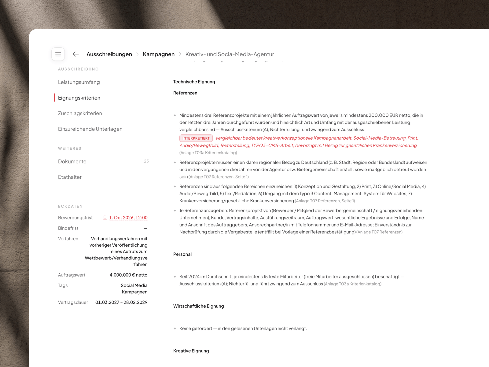 Sympathie trägt bis 100.000 Euro