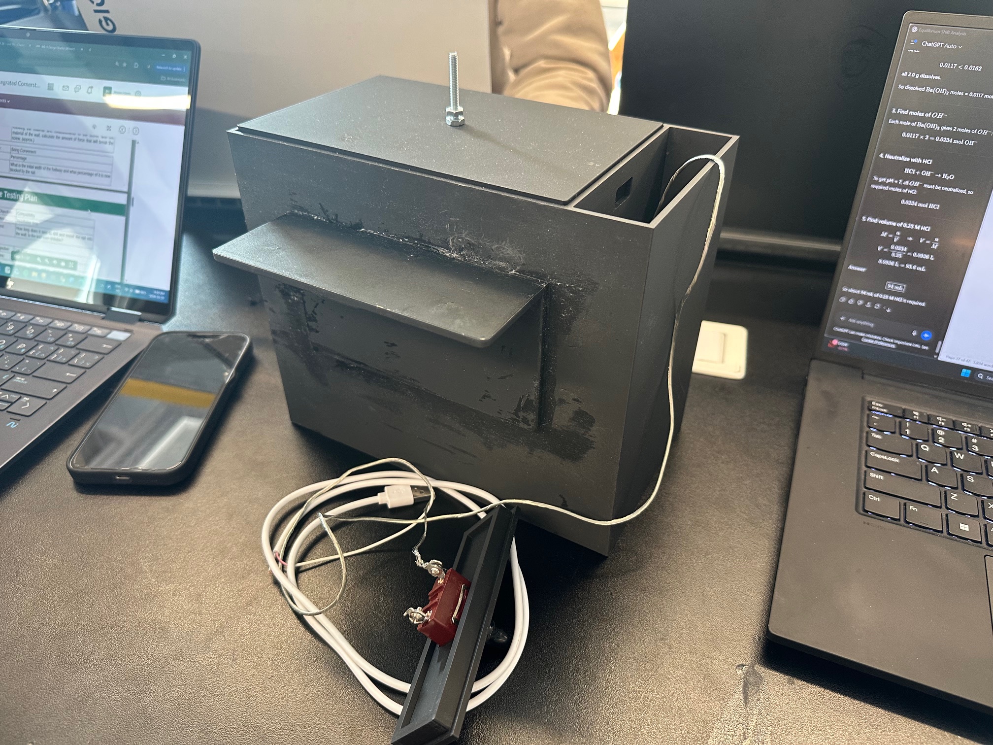 Prototype III mounting bracket and electrical wiring